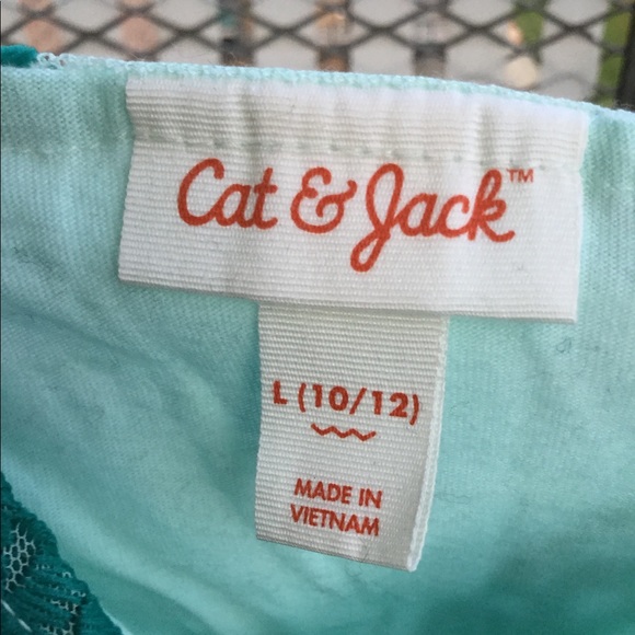 Cat & Jack Turquoise Embroidered Kaftan/Coverup - Picture 4 of 8